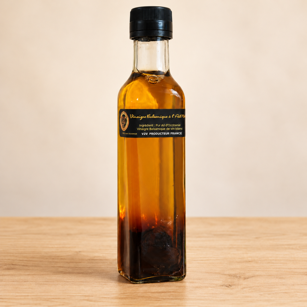 Vinaigre balsamique parfumé à l'ail noir V2V - 25cl